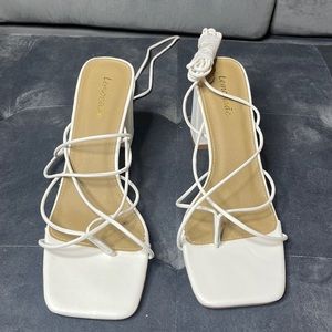 White Strappy Heels